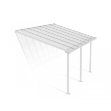Patio Cover Olympia 3 x 4.25 Clear - Polycarbonate - L425 x W300 x H305 cm - White