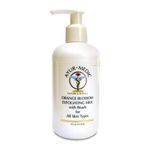 Leche exfoliante de azahar con microesferas de Ayur-Medic para todo tipo de piel