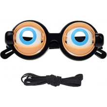 Crazy Eyes Funny Children Toys Funny Boy Girl Game Play Toy Plastic Glassesbrown