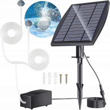 Solar Pond Aerator Oxygen Pump With Hose 1800mah Stone