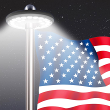 Solar Flag Pole Light Bright 26 Led Solar Powered Waterproof Mount Top Downlight Powerful 5th Gen Light