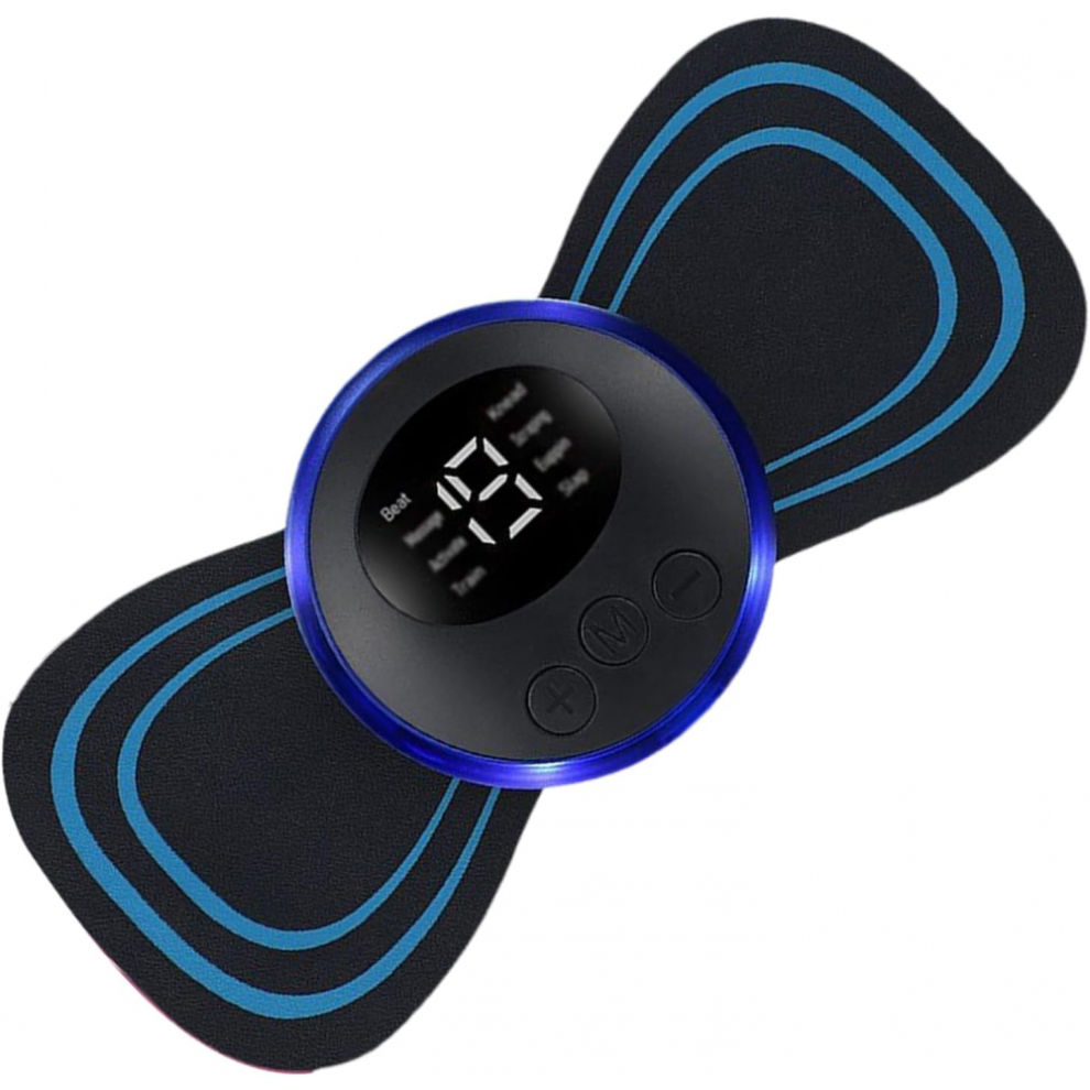 Masajeador EléCtrico De Cuello Y Espalda Con Parche De Masaje Cervical Ems Para Aliviar El Dolor-image