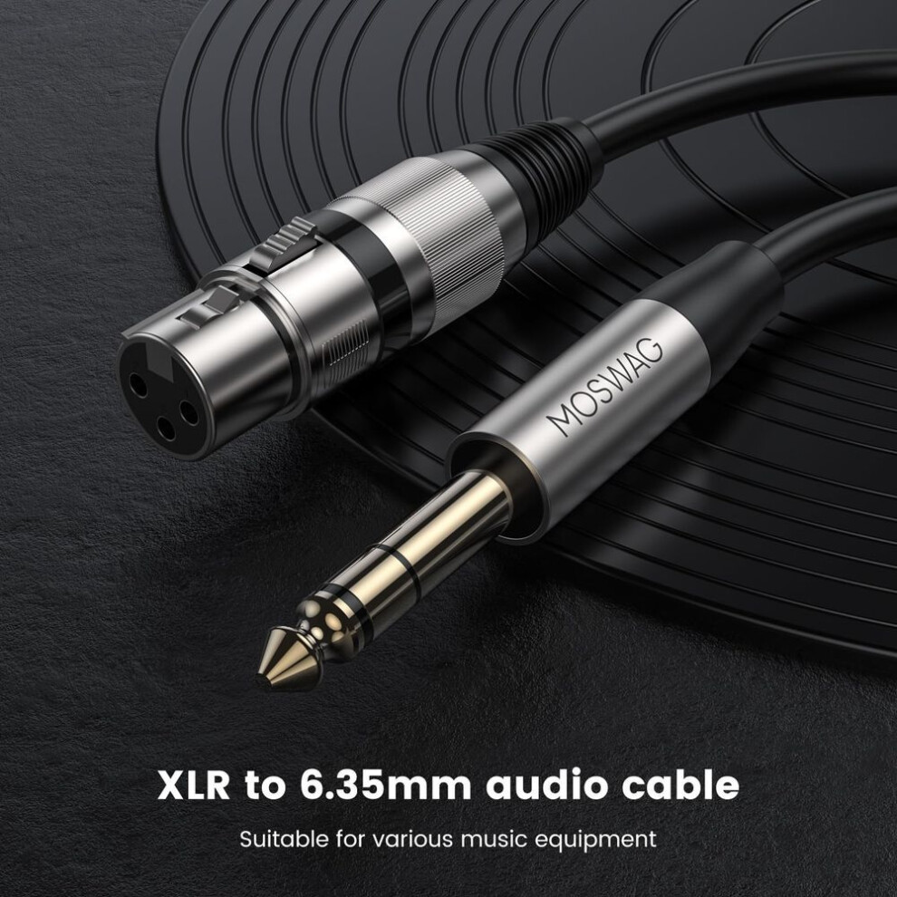 Moswag Xlr Female Balanced Interconnect Trs Microphone Cable For Dynamic Mic Audio Sound Mixers 1/4 1m/3.28ft Microphones, Speakers, Amplifiers,
