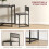 Homcom HOMCOM 3 Piece Dining Table Set with Metal Frame Grey Wood-Effect 6