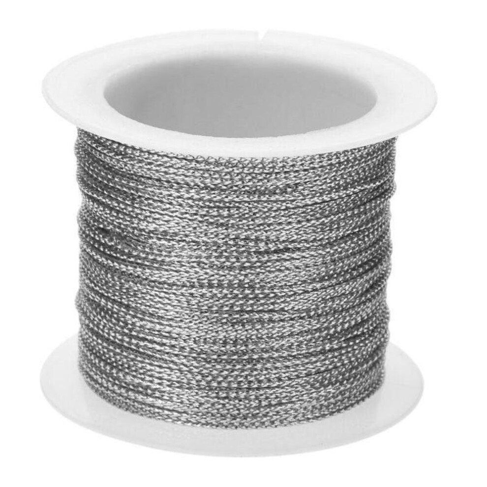 (silver) Gold Silver Red Cord Thread Cord String Strap Ribbon Rope Tag Line Making No-slip Clothing Deco