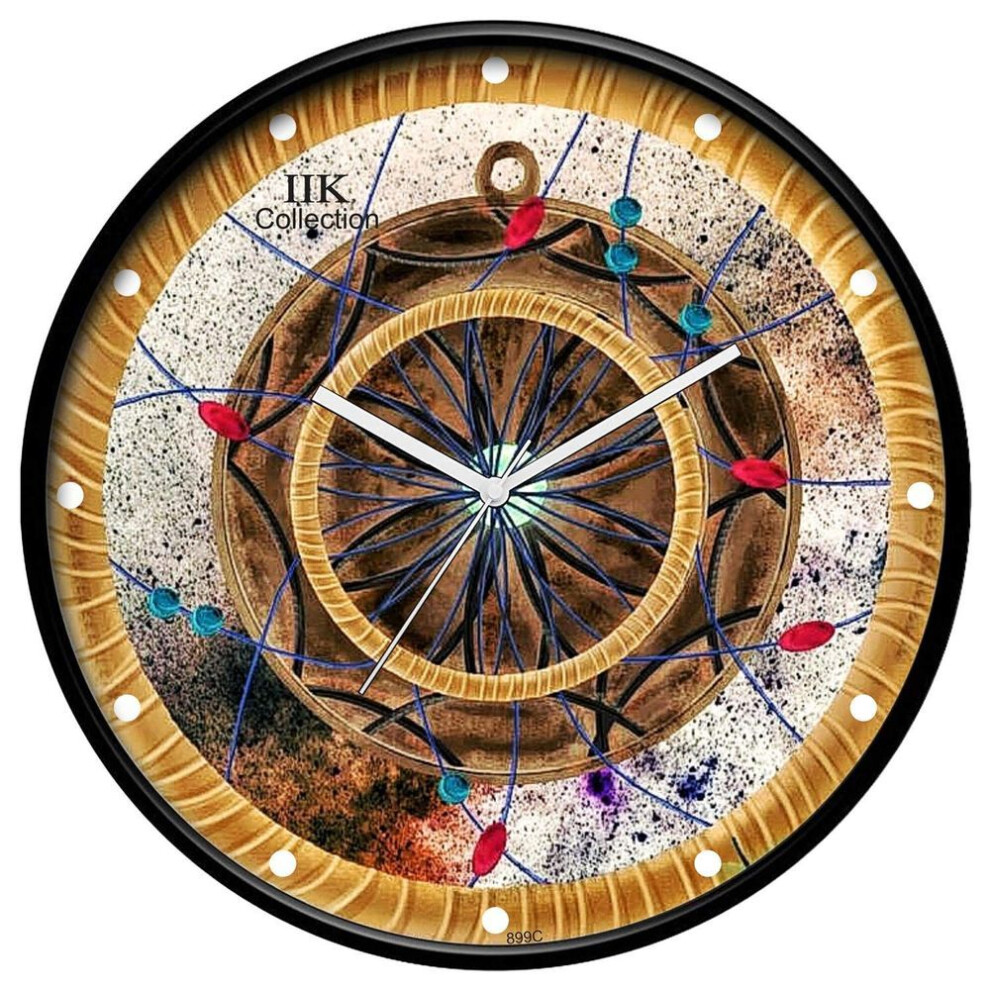 Plastic Designer Analogue Round Wall Clock With Glass For Home/kitchen/living Room/bed Rooms/office