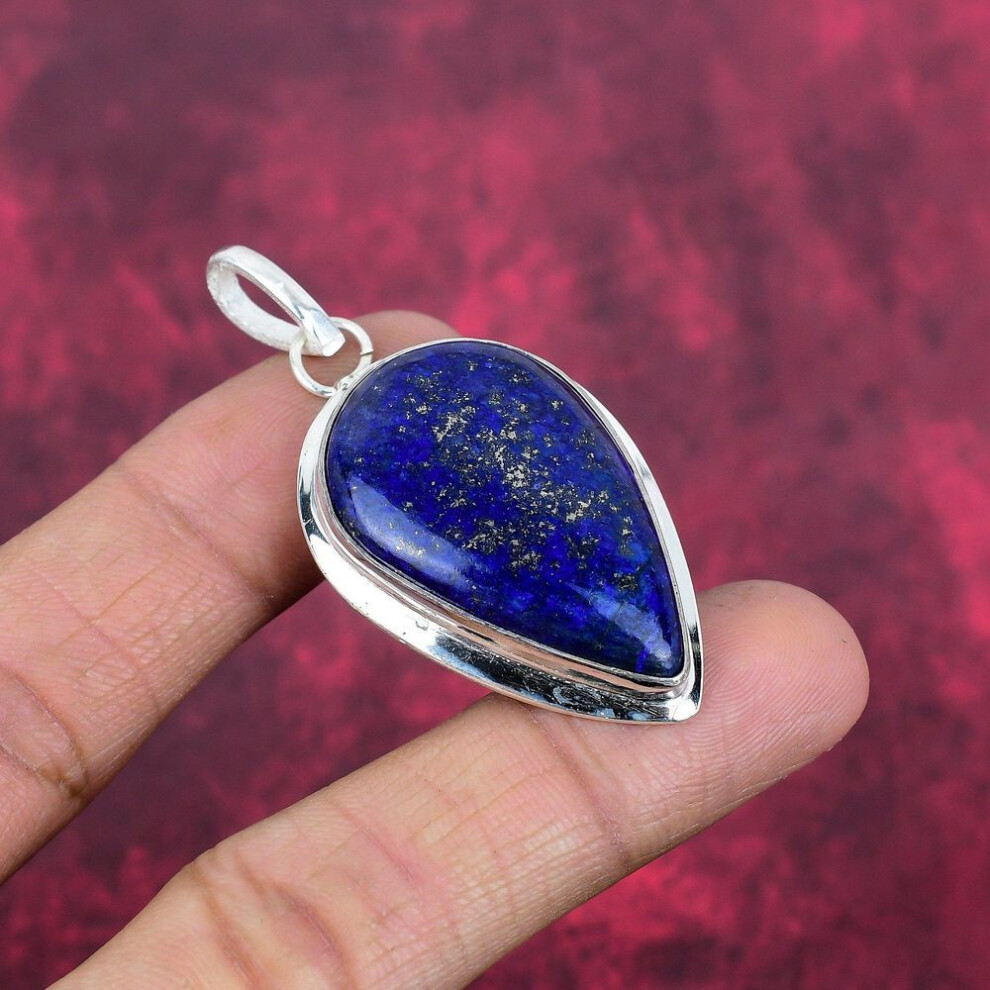 Lapis Lazuli Pendant Handmade Gemstone Jewelry, 925 Solid Sterling Silver Pendant ,unique Design Jewelry Pendant