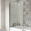 NES Home Nes Home Chrome 800mm L-Shaped Fixed Bath Screen 2