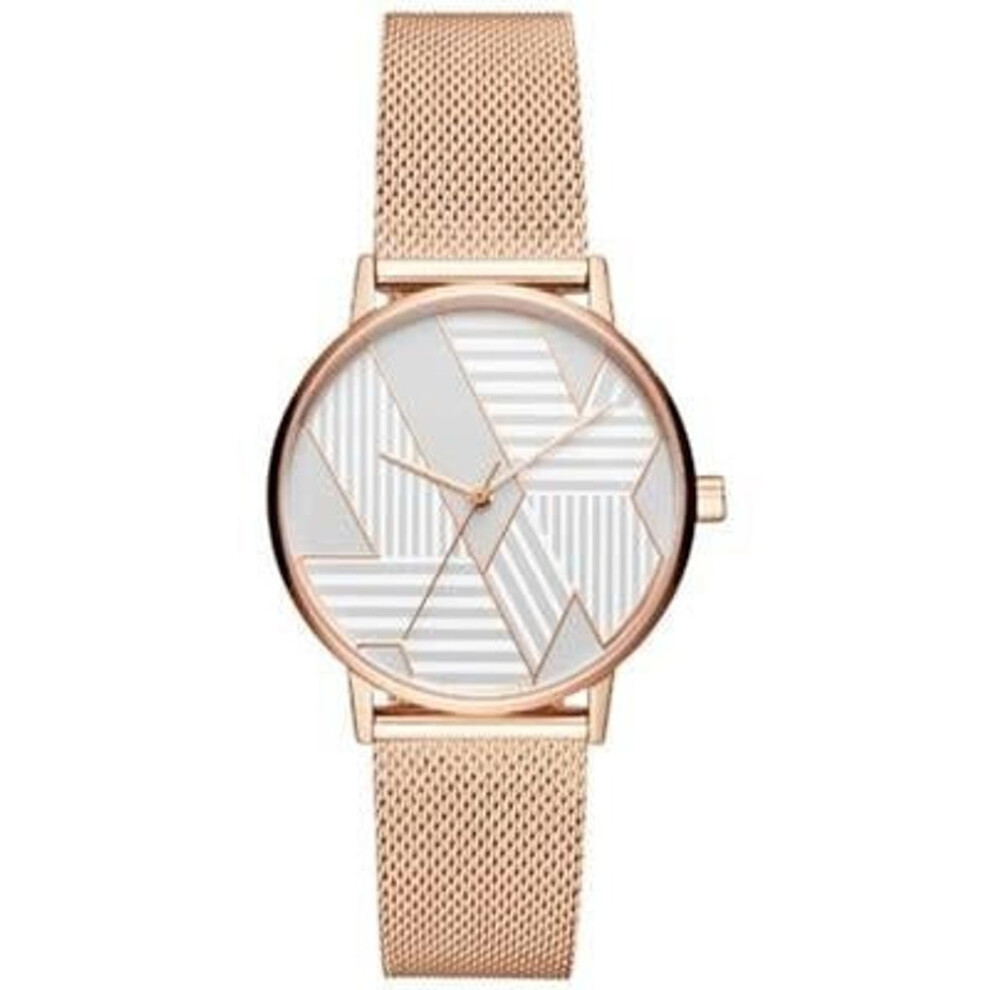 Armani Exchange Ax5550 Women's Lola Rose Gold-tone Mesh Watch