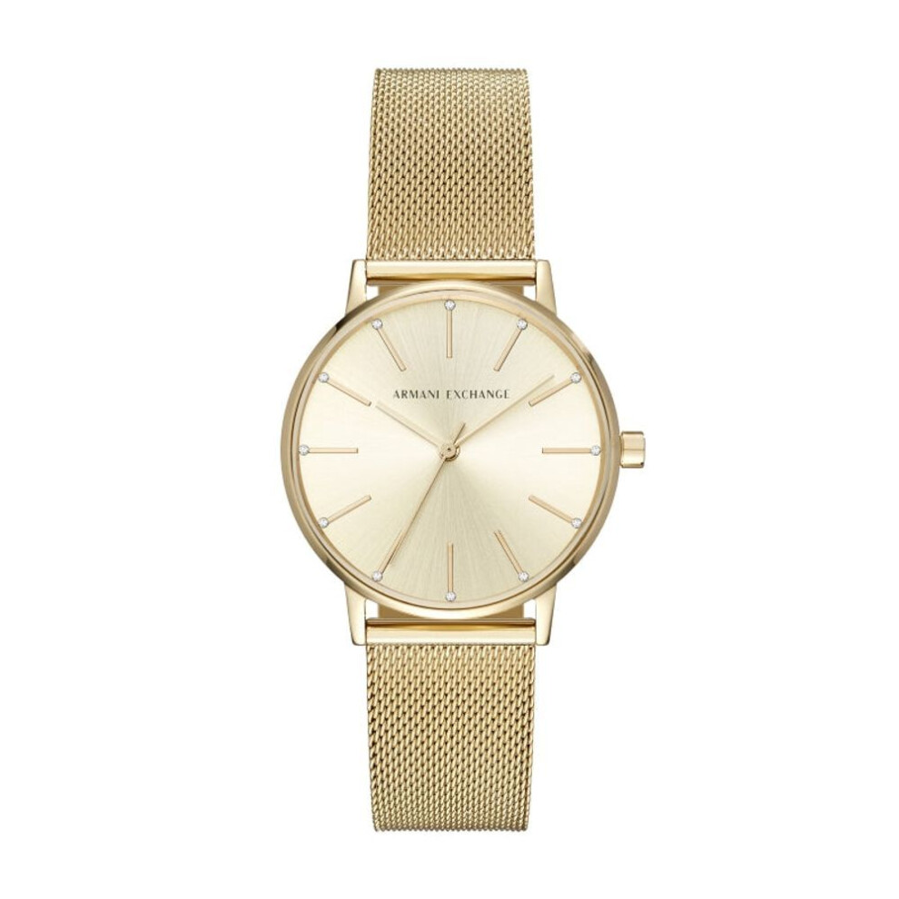 Armani Exchange Ax5536 Women's Lola Gold-tone Stainless Steel Mesh Watch