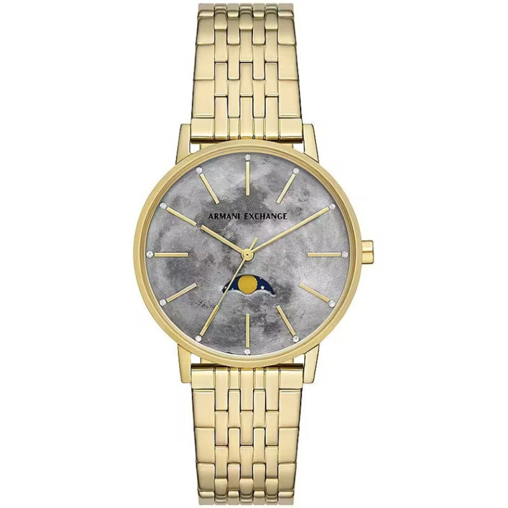 Armani Exchange Ax5586 Women's Lola Moonphase Gold-tone Stainless Steel Watch