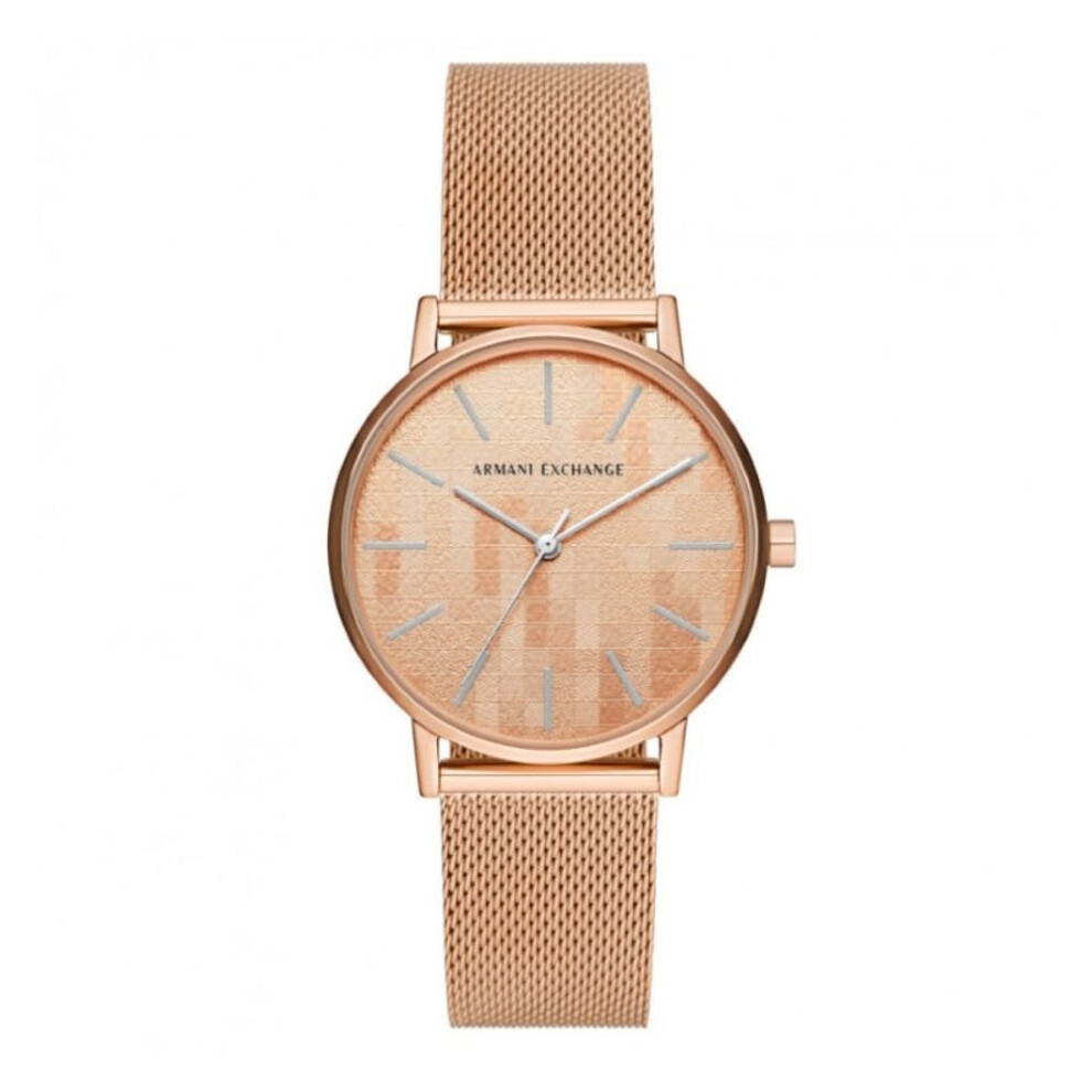Armani Exchange Ax5584 Women's Rose Gold-tone Stainless Steel Mesh Watch