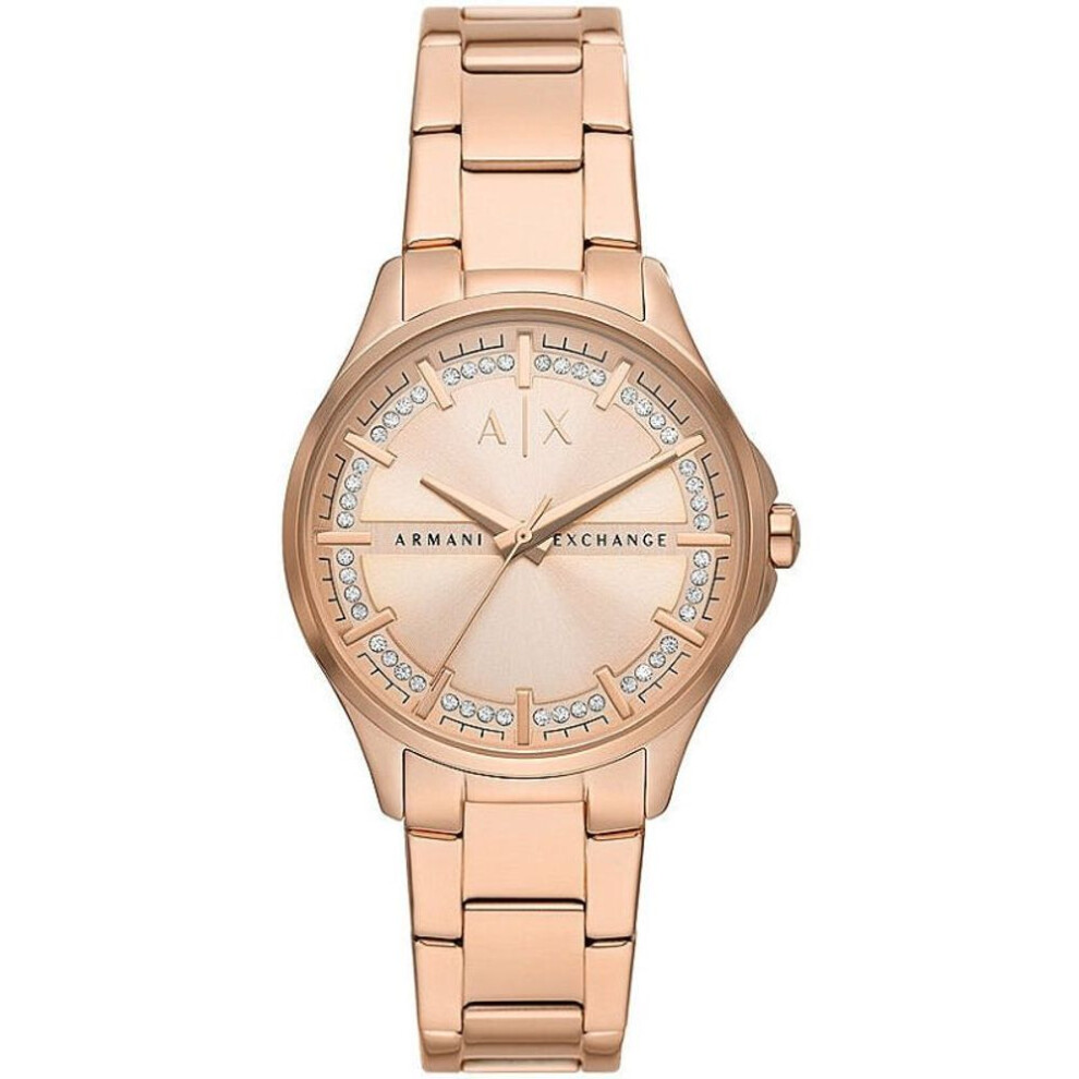 Armani Exchange Ax5264 Women's Lady Hampton Rose Gold-tone Stainless Steel Watch