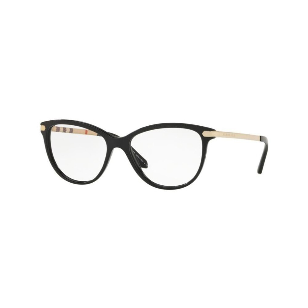 Burberry Be 2280 3001 54 Women's Eyeglasses - Black Plastic Rectangle Frame