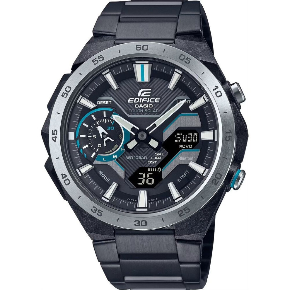 New Casio Men's Edifice Ecb-2200Dd-1Aef Solar-Powered Bluetooth Chronograph Watch Black