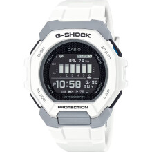 Casio G-shock Gbd-300-7er Men's Digital Sports Watch – White Resin Band, Bluetooth, Step Tracker