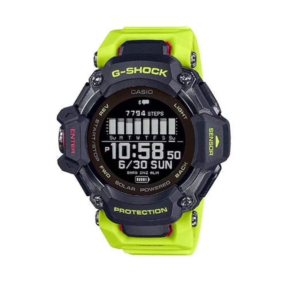 Casio G-shock Gbd-h2000-1a9er Men's Fitness Watch - Black/yellow
