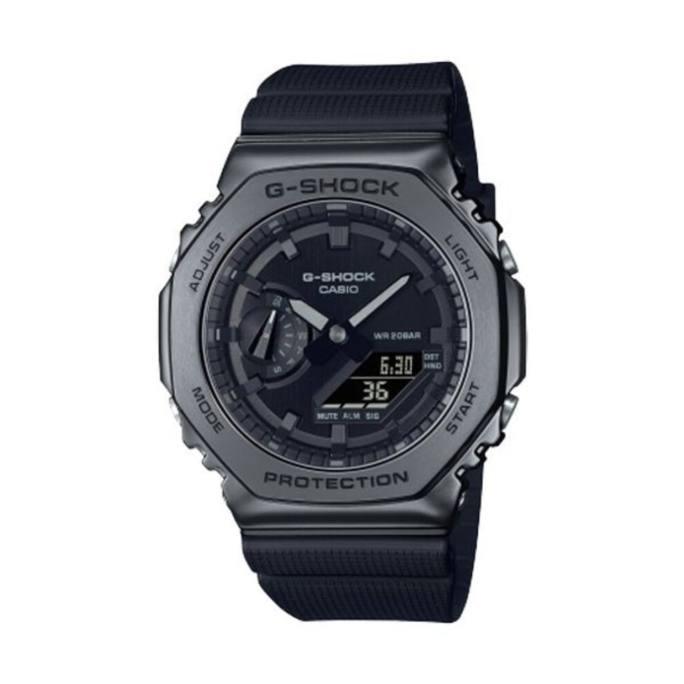 Casio G-shock Gm-2100bb-1aer Men's Watch - Black Ion-plated Bezel, Resin Band