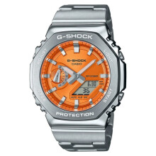 Casio G-shock Gm-2110d-4aer Men's Analog-digital Watch - Orange Stainless Steel