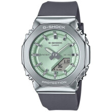 Casio G-shock Gm-s2110-3aer Women's Analog-digital Watch – Green Dial, Metal Bezel, 200m Water Resistance