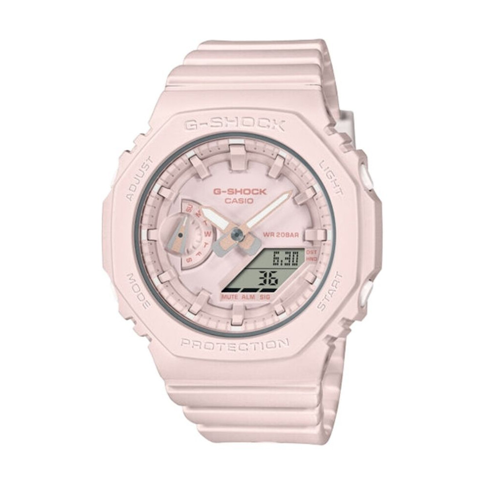 Casio G-shock Gma-s2100ba-4aer Women's Analog-digital Watch - Pale Pink Resin Strap