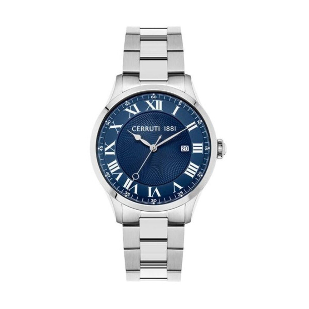Cerruti 1881 Torcegno Ciwgh2114101 Men's Quartz Watch - Blue Dial, Stainless Steel Bracelet