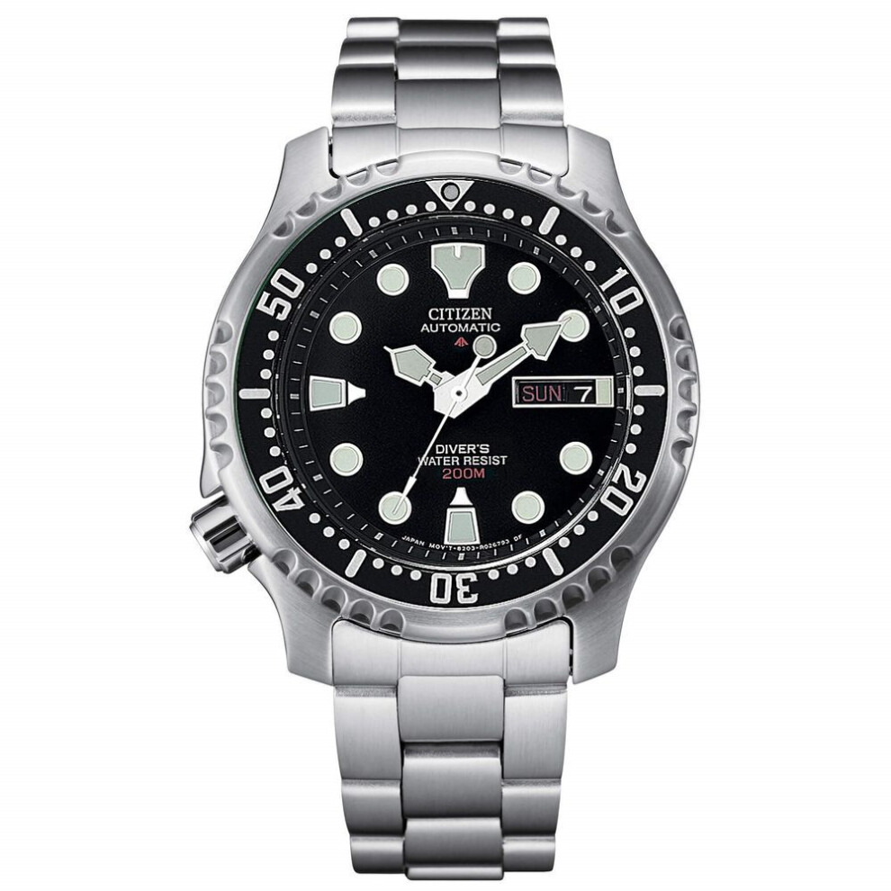 Citizen Ny0040-50e Men's Watch - Black Dial, Stainless Steel Bracelet