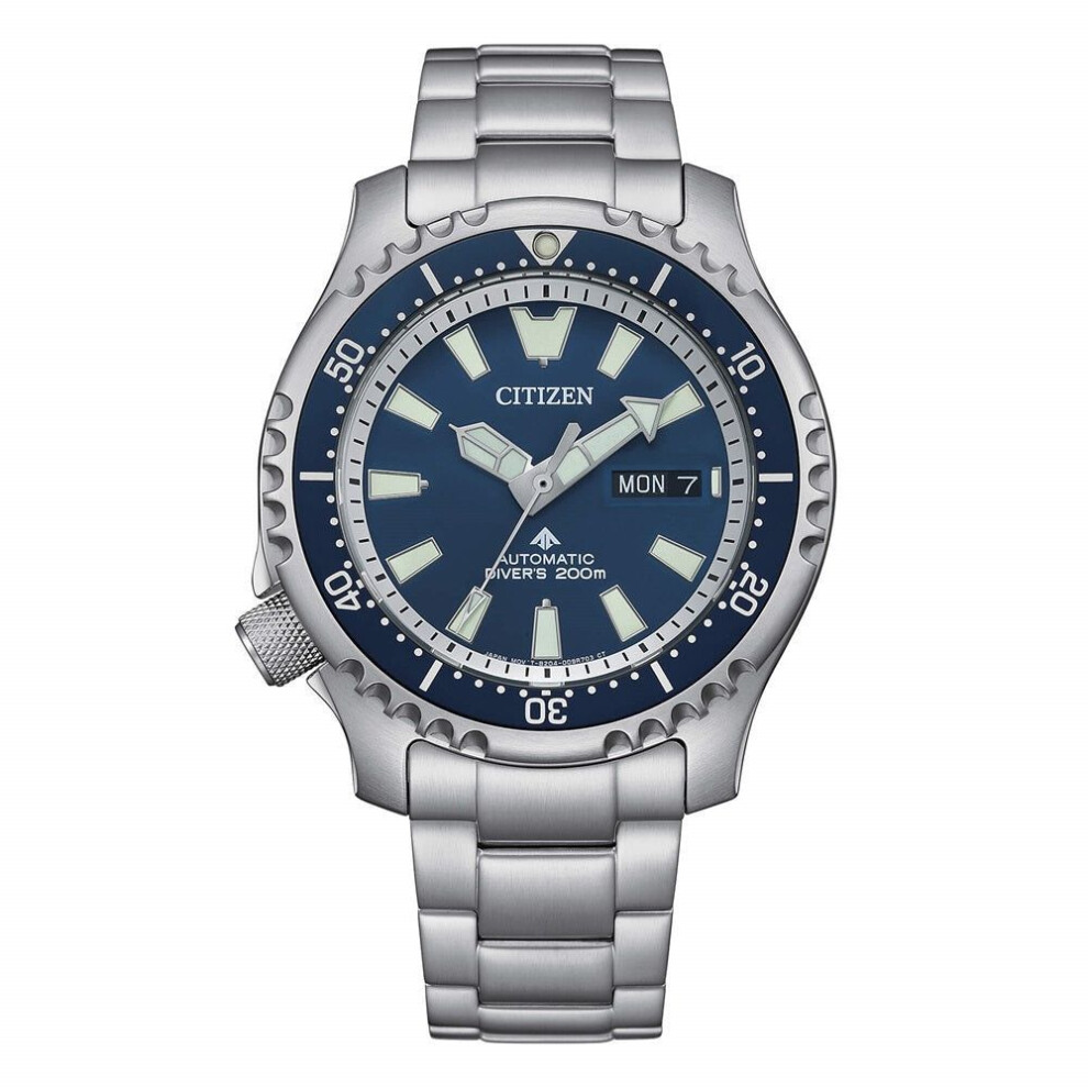 Citizen Ny0161-63l Men's Promaster Marine Automatic Diver's Watch, Blue Dial, Stainless Steel Bracelet