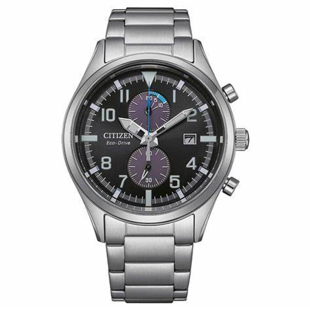 Citizen Ca7028-81e Men's Eco-drive Chronograph, Black Dial, Stainless Steel Bracelet