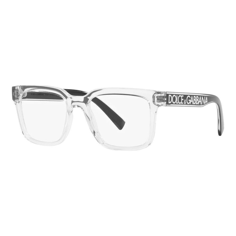 Dolce & Gabbana Dg 5101 3133 V 50 Men's Eyeglasses â Transparent Crystal Frame, Demo Lenses