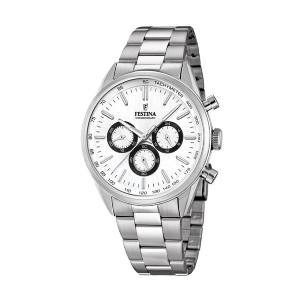 Festina F16820/q Men's Chronograph Watch – Stainless Steel, 44mm, 5atm