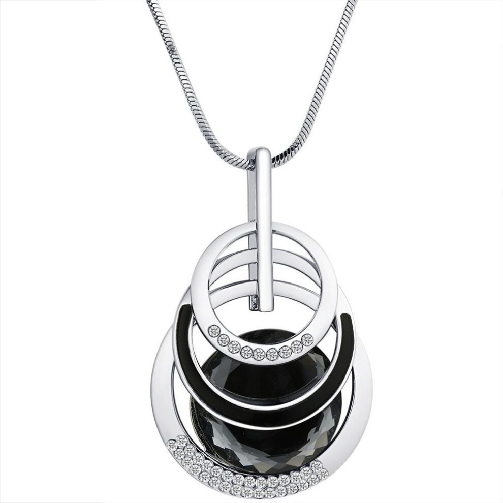 Long Necklaces Pendants For Women Collier Femme Round Statement Colar Maxi Fashion Jewelry