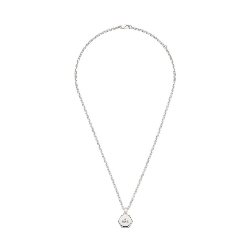 Gucci 925 Sterling Silver Trademark Necklace - Model Ybb779175001