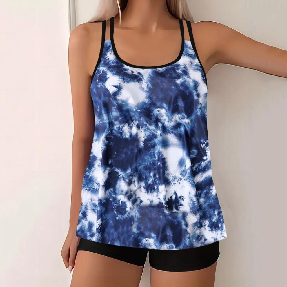(XS, navy blue) Women Bikini Set Sexy Swimwear Two Pieces Swimsuit Bathing Suits Bodysuit Beachwear Swimming Sets Plus Size