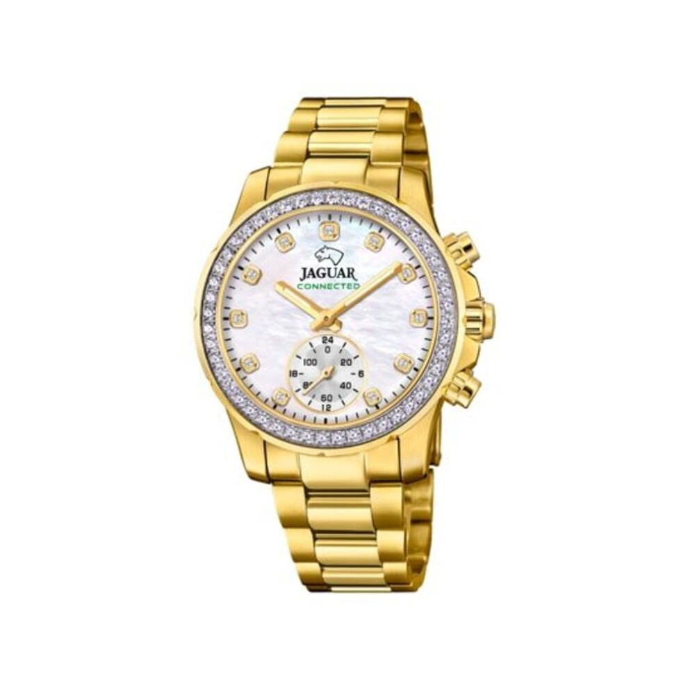 Jaguar Connected J983/1 Women's Hybrid Smartwatch – Gold-plated Stainless Steel, White Dial
