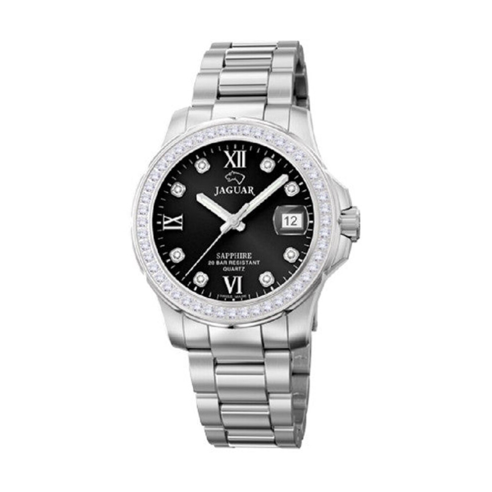 New Jaguar Women's J892/4 Watch - Stainless Steel Bracelet, Dial Black