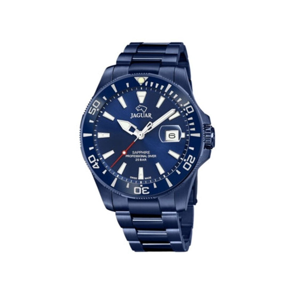 Jaguar J987/1 Men's Professional Diver Watch - Blue Dial, Blue Stainless Steel Bracelet