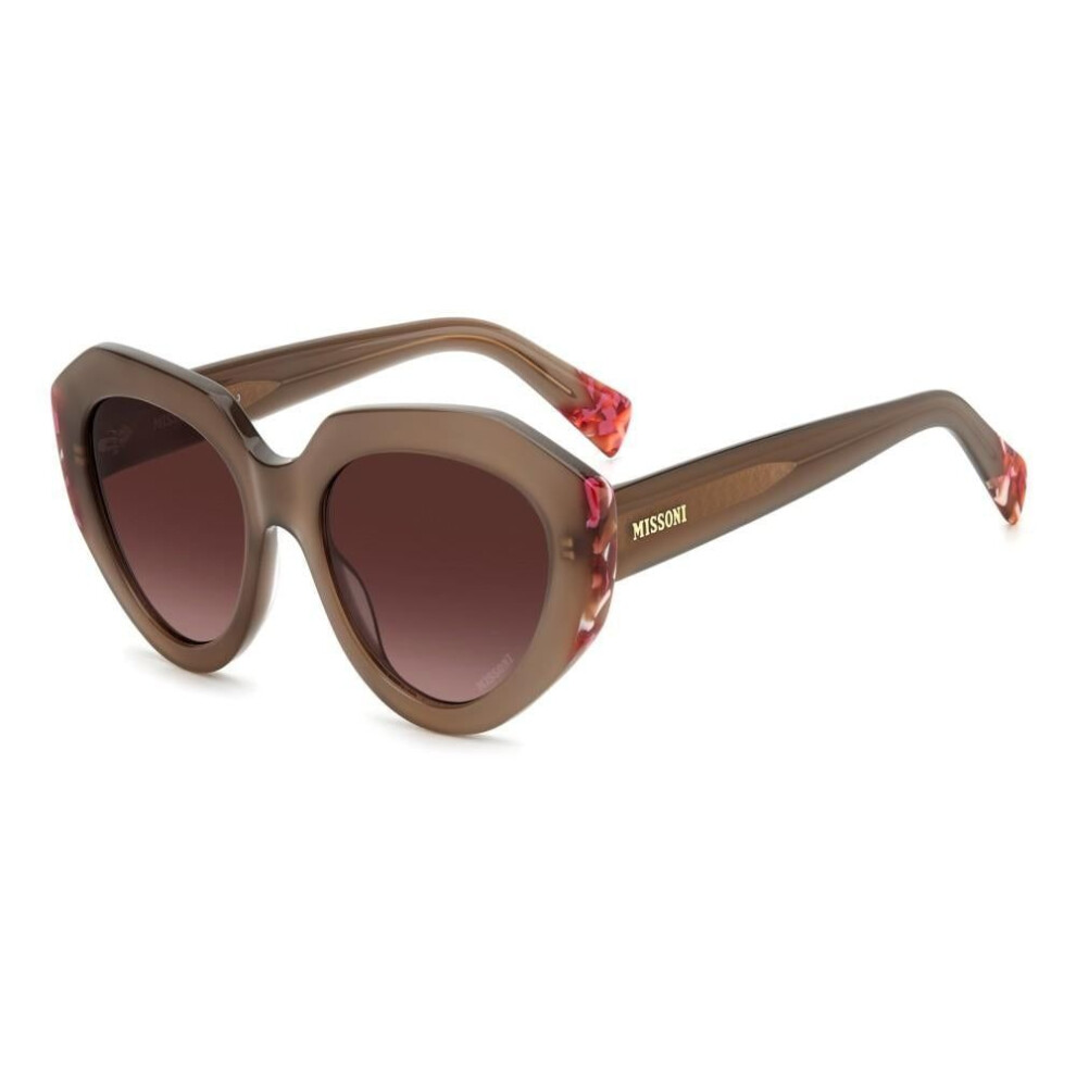 Women's Cream,Brown Missoni Mis 0131/S Sunglasses - 53Mm, Transparent Beige Frame With Gradient Brown Lenses