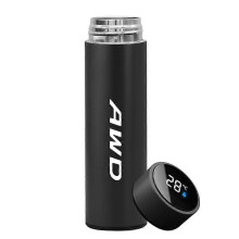 Bouteille d'eau en plastique transparente et plate (noire) de 450 ml en forme de livre créatif