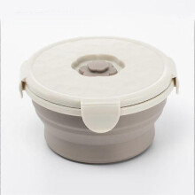 (Noir) Gobelet en silicone, assiette à collation, 5 compartiments, grande capacité, portable, pique-nique