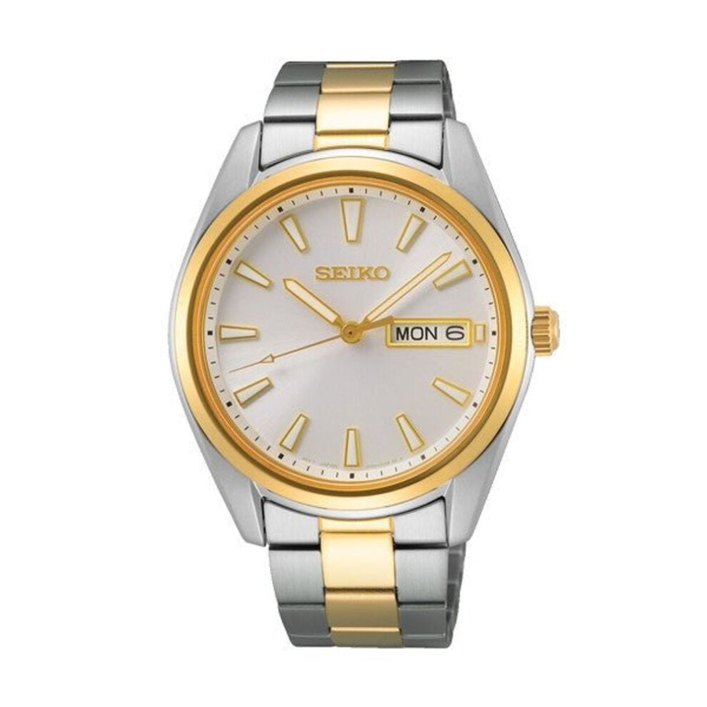 Seiko Neo Classic Sur446p1 Quartz Men's Watch - Silver Dial, Two-tone Stainless Steel Bracelet