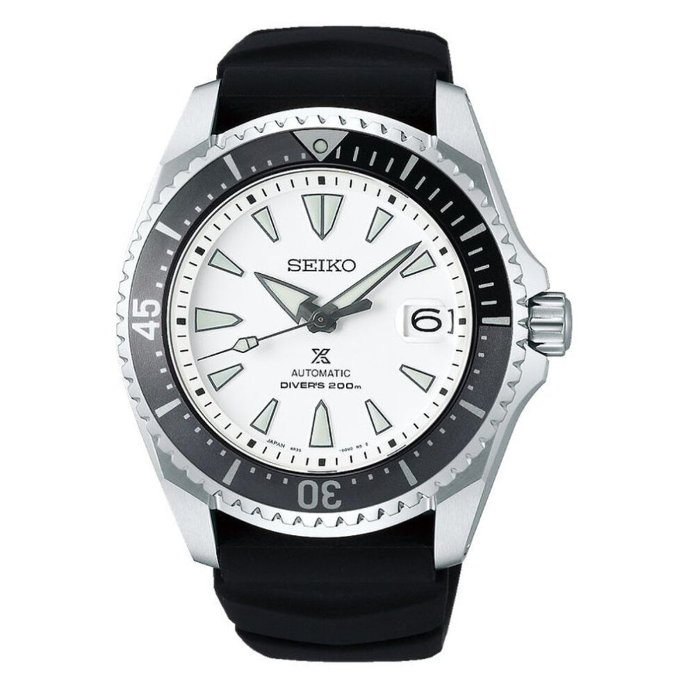Seiko Prospex Spb191j1 Shogun Titanium Automatic Diver's Watch – White Dial, Black Silicone Strap
