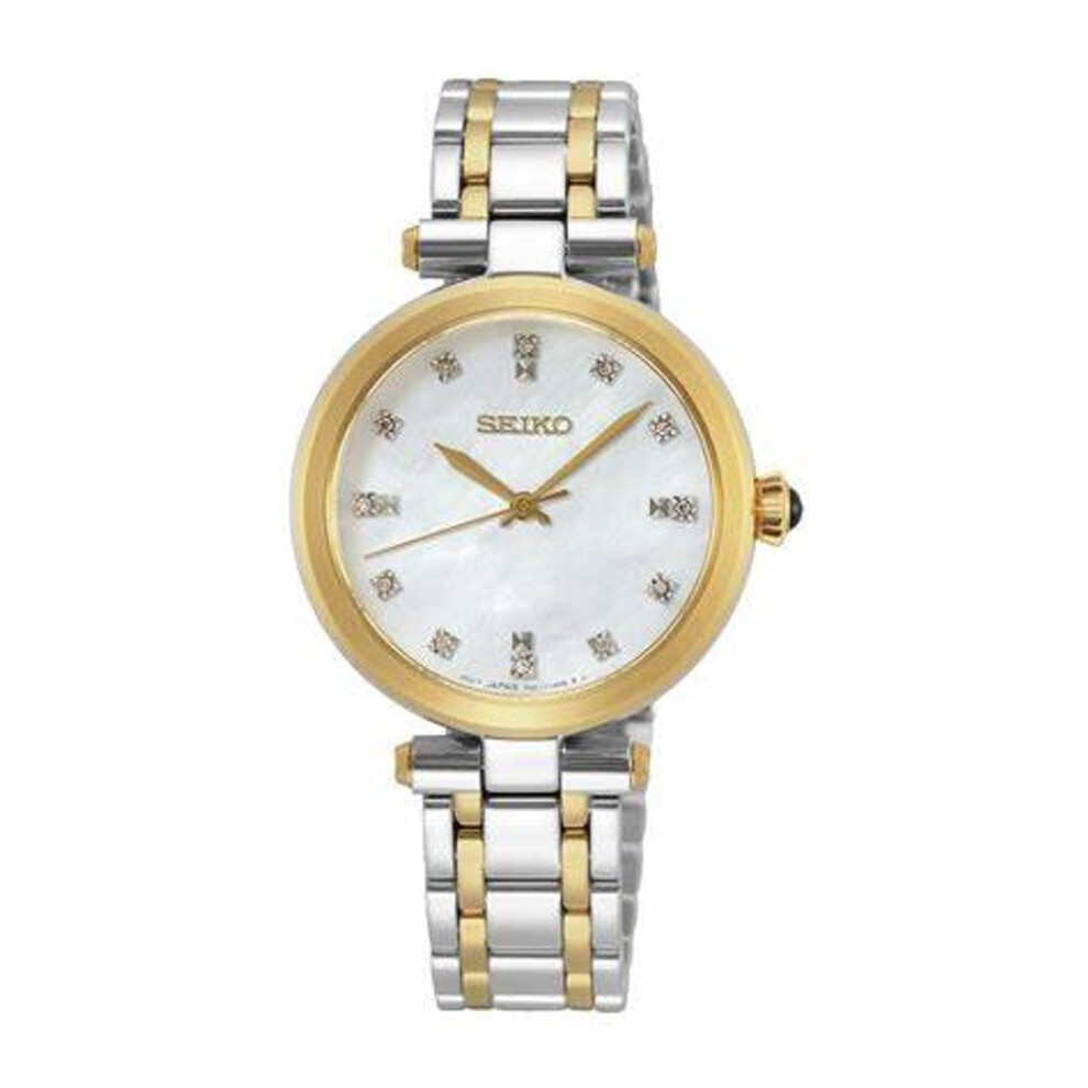 Seiko Srz532p1 Women's Quartz Watch, Mother Of Pearl Dial, Two-tone Stainless Steel Bracelet
