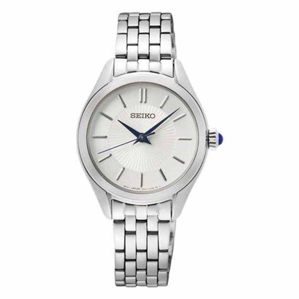 Seiko Sur537p1 Women's Quartz Watch, Silver Dial, Stainless Steel Bracelet