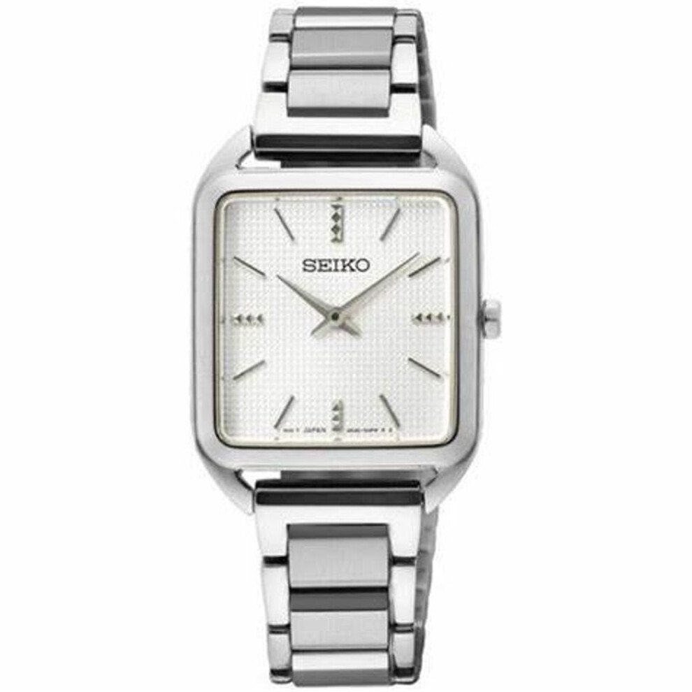 Seiko Swr073p1 Women's Quartz Watch, White Dial, Stainless Steel Bracelet