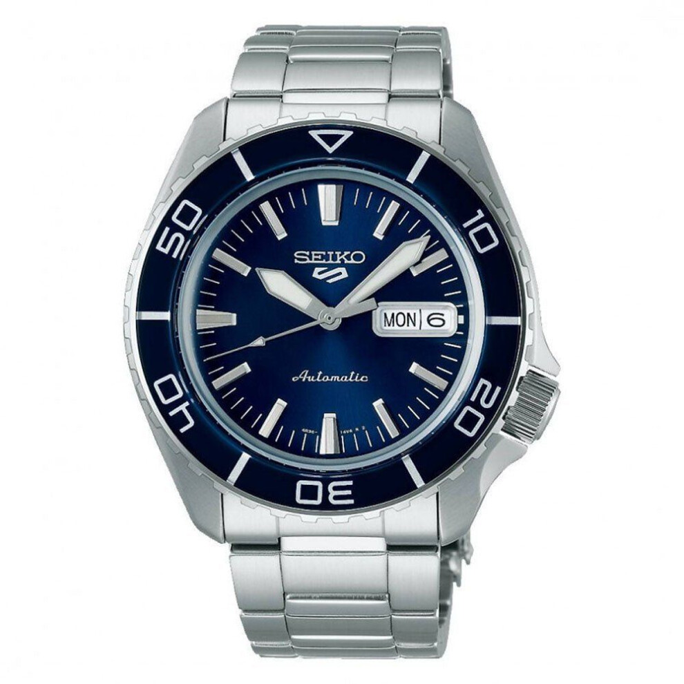 Seiko 5 Sports Srpk97k1 Men's Automatic Watch - Blue Dial, Stainless Steel