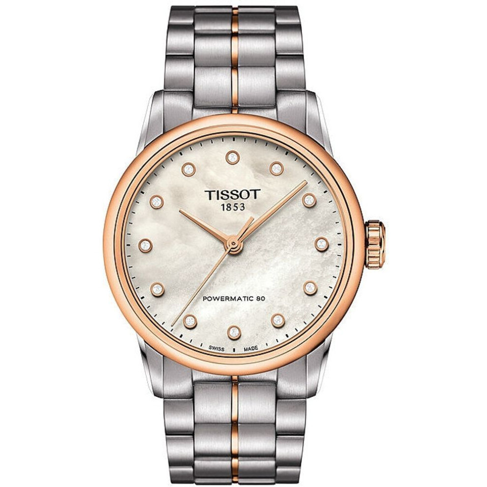 Tissot Luxury Automatic Lady Watch - Mother-of-pearl Dial, Two-tone Bracelet