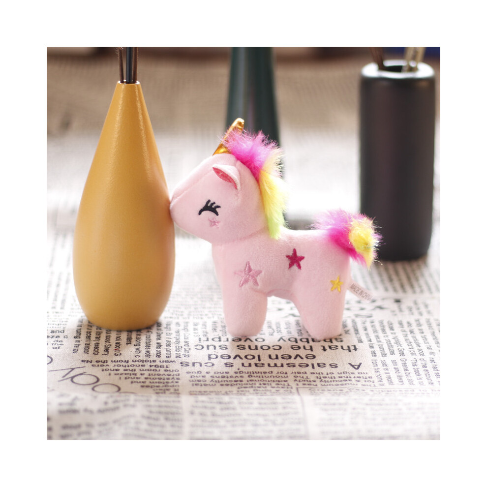 (Pink)Pendentif peluche licorne avec remplissage coton pp pour sac déco