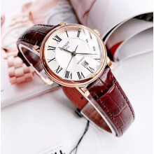TISSOT T122.210.36.033.00 WOMENS WATCH BROWN LEATHER STRAP SILVER DIAL