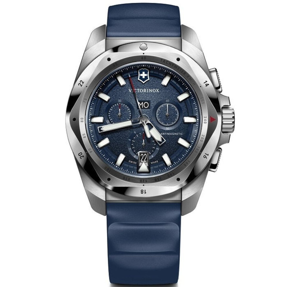 Victorinox I.n.o.x. Chrono Men's Watch V241984 – Blue Dial, Blue Rubber Strap